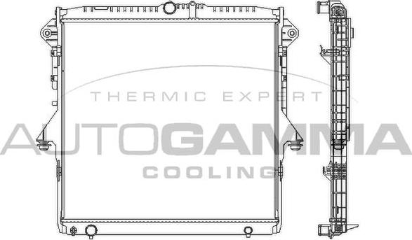 Autogamma 107401 - Радиатор, охлаждение двигателя autosila-amz.com