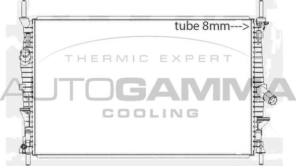 Autogamma 107593 - Радиатор, охлаждение двигателя autosila-amz.com