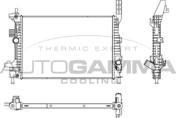 Autogamma 107533 - Радиатор, охлаждение двигателя autosila-amz.com