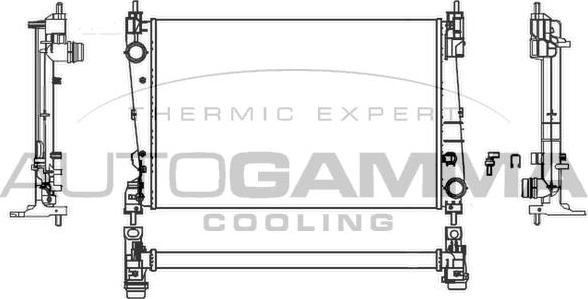 Autogamma 107619 - Радиатор, охлаждение двигателя autosila-amz.com