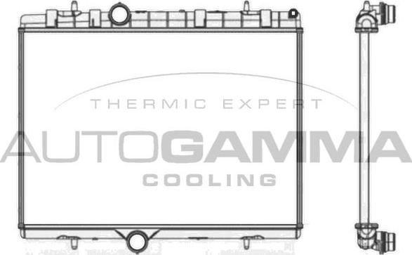 Autogamma 107624 - Радиатор, охлаждение двигателя autosila-amz.com