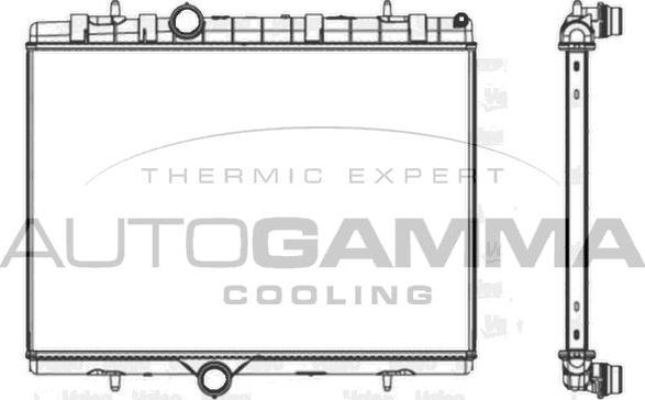 Autogamma 107623 - Радиатор, охлаждение двигателя autosila-amz.com