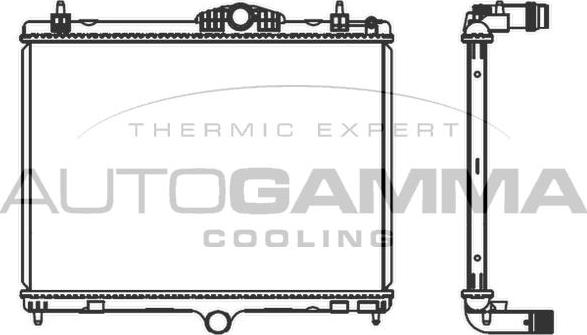 Autogamma 107674 - Радиатор, охлаждение двигателя autosila-amz.com
