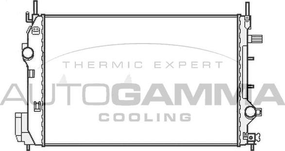 Autogamma 107052 - Радиатор, охлаждение двигателя autosila-amz.com