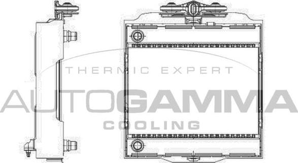 Autogamma 107009 - Радиатор, охлаждение двигателя autosila-amz.com