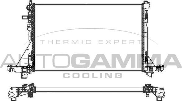 Autogamma 107004 - Радиатор, охлаждение двигателя autosila-amz.com