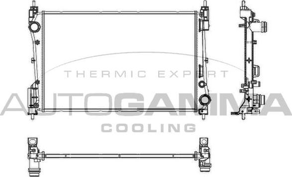Autogamma 107005 - Радиатор, охлаждение двигателя autosila-amz.com