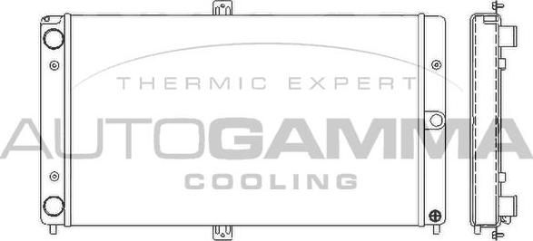 Autogamma 107035 - Радиатор, охлаждение двигателя autosila-amz.com