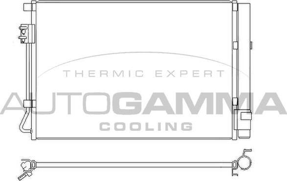 Autogamma 107153 - Конденсатор кондиционера autosila-amz.com