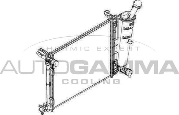 Autogamma 107100 - Радиатор, охлаждение двигателя autosila-amz.com