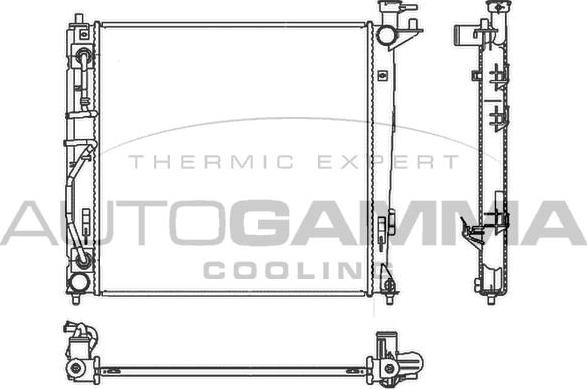Autogamma 107120 - Радиатор, охлаждение двигателя autosila-amz.com