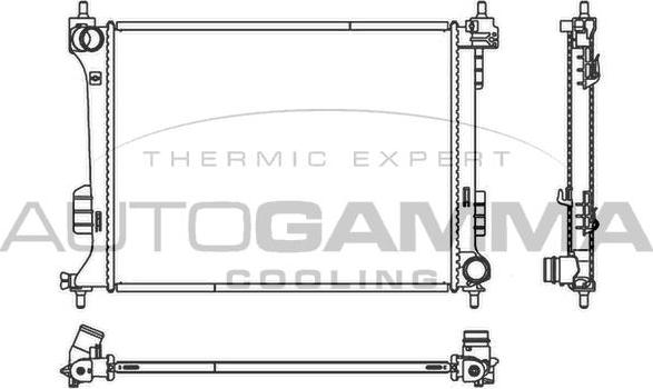 Autogamma 107122 - Радиатор, охлаждение двигателя autosila-amz.com