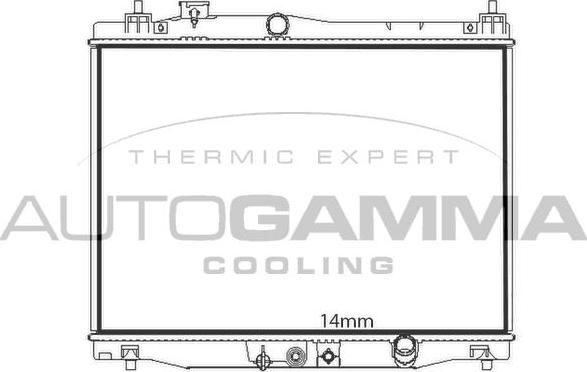 Autogamma 107843 - Радиатор, охлаждение двигателя autosila-amz.com