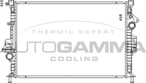 Autogamma 107806 - Радиатор, охлаждение двигателя autosila-amz.com
