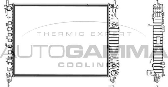 Autogamma 107839 - Радиатор, охлаждение двигателя autosila-amz.com