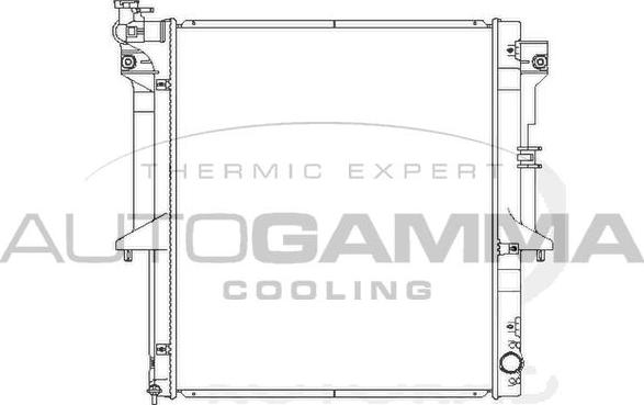 Autogamma 107828 - Радиатор, охлаждение двигателя autosila-amz.com