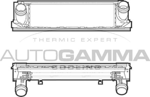 Autogamma 107300 - Интеркулер, теплообменник турбины autosila-amz.com