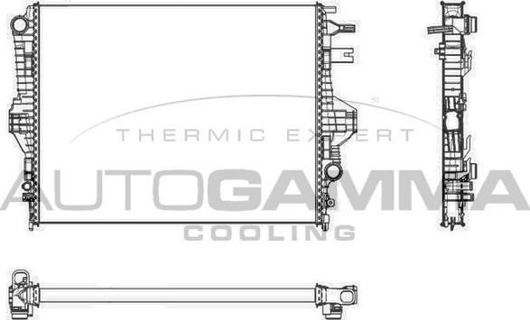 Autogamma 107246 - Радиатор, охлаждение двигателя autosila-amz.com