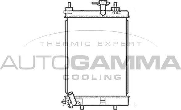Autogamma 107207 - Радиатор, охлаждение двигателя autosila-amz.com