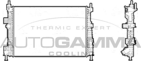 Autogamma 107214 - Радиатор, охлаждение двигателя autosila-amz.com
