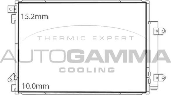 Autogamma 107707 - Конденсатор кондиционера autosila-amz.com