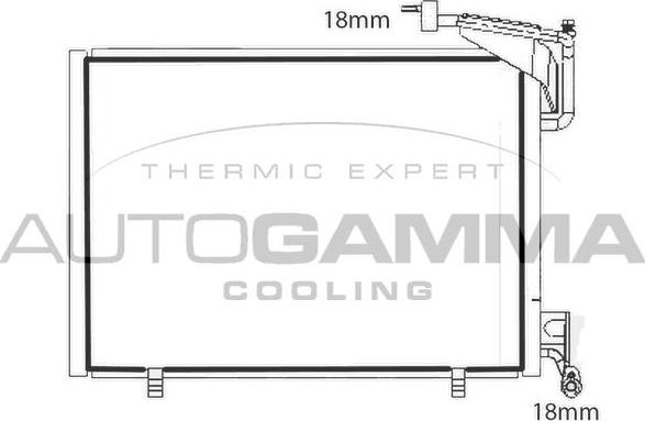 Autogamma 107775 - Конденсатор кондиционера autosila-amz.com