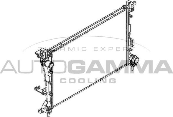 Autogamma 110004 - Радиатор, охлаждение двигателя autosila-amz.com