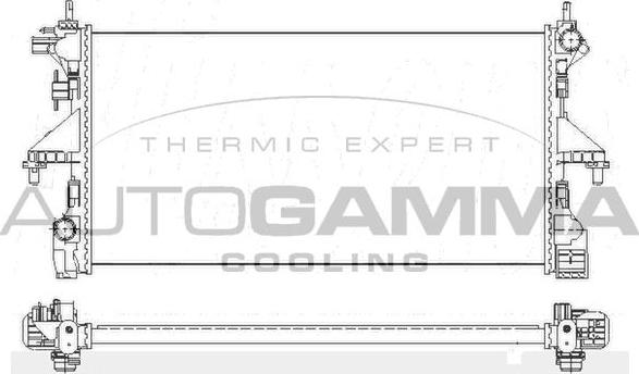 Autogamma 110008 - Радиатор, охлаждение двигателя autosila-amz.com