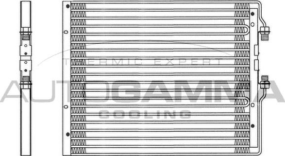 Autogamma 304431 - Конденсатор кондиционера autosila-amz.com