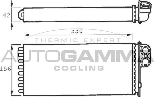 Autogamma 300984 - Теплообменник, отопление салона autosila-amz.com