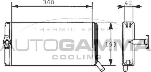 Autogamma 300979 - Теплообменник, отопление салона autosila-amz.com