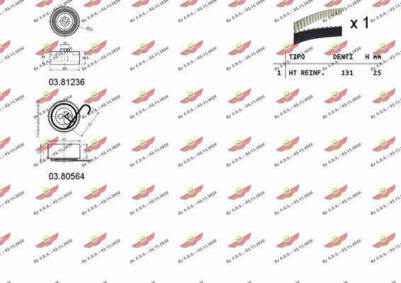 Autokit 04.5057 - Комплект зубчатого ремня ГРМ autosila-amz.com