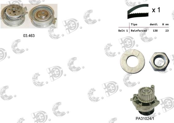 Autokit 04.5011PA - Водяной насос + комплект зубчатого ремня ГРМ autosila-amz.com