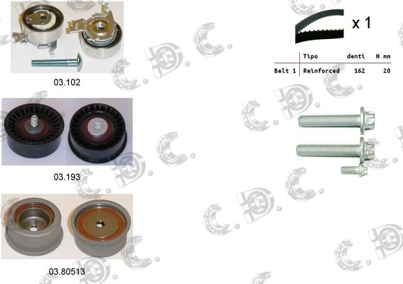 Autokit 04.5038 - Комплект зубчатого ремня ГРМ autosila-amz.com