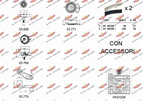 Autokit 04.5108PA - Водяной насос + комплект зубчатого ремня ГРМ autosila-amz.com