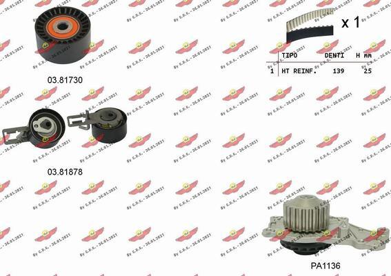 Autokit 04.5365PA - Водяной насос + комплект зубчатого ремня ГРМ autosila-amz.com