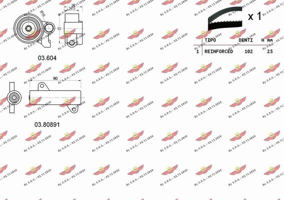 Autokit 04.5253C - Комплект зубчатого ремня ГРМ autosila-amz.com