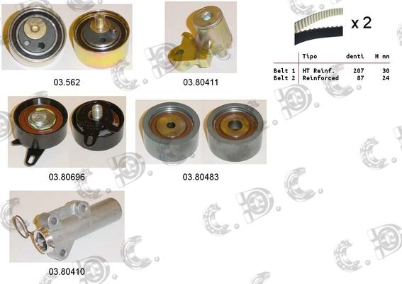 Autokit 04.5266C - Комплект зубчатого ремня ГРМ autosila-amz.com