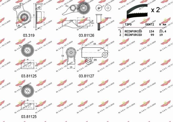 Autokit 04.5280 - Комплект зубчатого ремня ГРМ autosila-amz.com