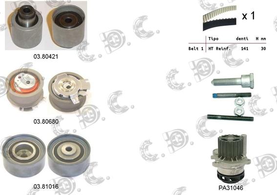 Autokit 04.5279PA - Водяной насос + комплект зубчатого ремня ГРМ autosila-amz.com