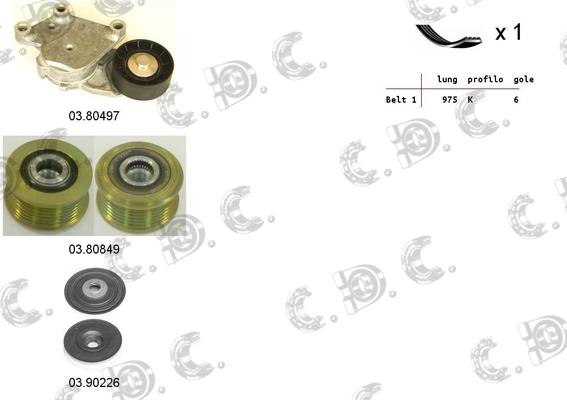 Autokit 06.0111 - Поликлиновый ременный комплект autosila-amz.com