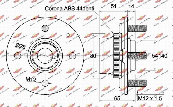 Autokit 01.98163 - Комплект подшипника ступицы колеса autosila-amz.com