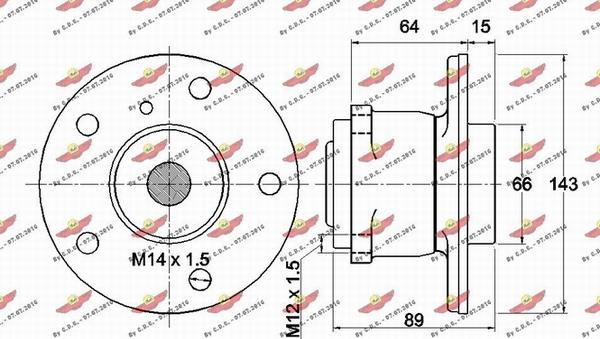 Autokit 01.98100 - Комплект подшипника ступицы колеса autosila-amz.com