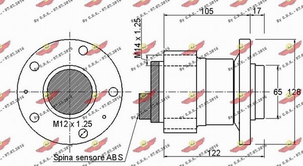 Autokit 01.97755 - Комплект подшипника ступицы колеса autosila-amz.com