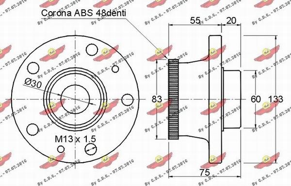 Autokit 01.186 - Комплект подшипника ступицы колеса autosila-amz.com