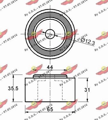 Autokit 03.438 - Направляющий ролик, зубчатый ремень ГРМ autosila-amz.com