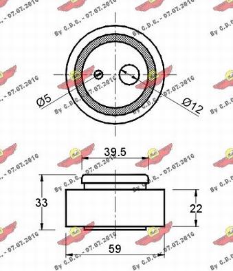 Autokit 03.071 - Натяжной ролик, зубчатый ремень ГРМ autosila-amz.com