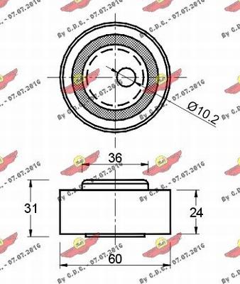 Autokit 03.142 - Натяжной ролик, зубчатый ремень ГРМ autosila-amz.com