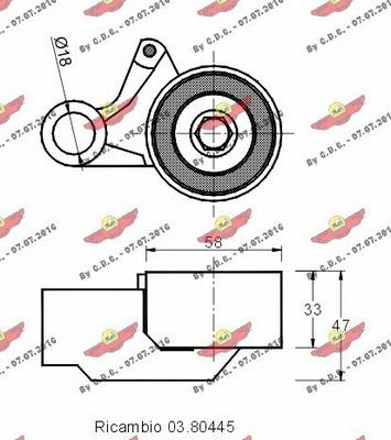 Autokit 03.80449 - Натяжной ролик, зубчатый ремень ГРМ autosila-amz.com