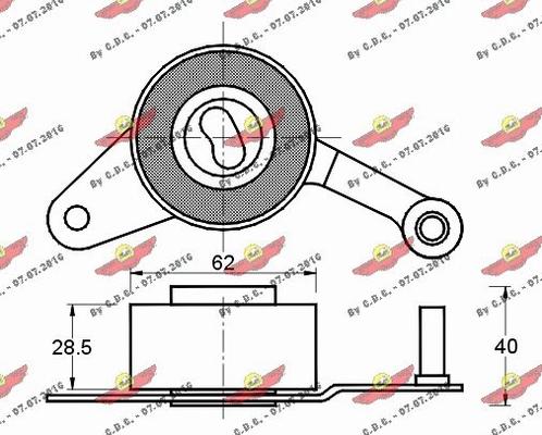 Autokit 03.80462 - Натяжной ролик, зубчатый ремень ГРМ autosila-amz.com